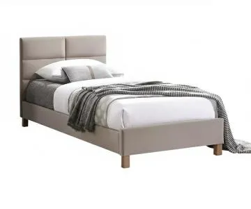 Łóżko tapicerowane SIERRA VELVET 90x200 beżowe