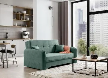 Sofa rozkładana z funkcją spania LAINE zielona