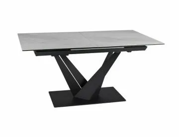 Stół rozkładany SORENTO CERAMIC 160(220)x90 biały/czarny mat