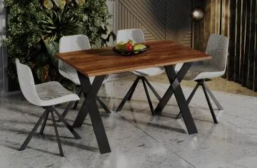 Stół rozkładany X 130(210)x80 dąb stirling