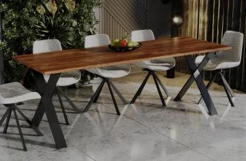 Stół rozkładany X 130(210)x80 dąb stirling