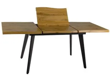 Stół rozkładany FRESNO 120(180)x80 cm dąb artisan/ czarny