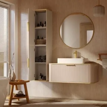 Szafka łazienkowa RIVELA 2D 40x160cm kaszmirowa