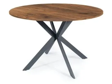 Stół okrągły TALIA II 90x90 orzech/czarny