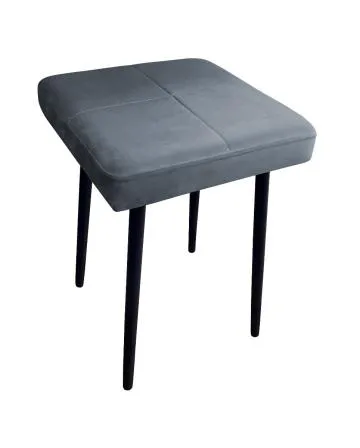 Taboret SQUARE BL VELVET ciemno szary