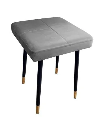 Taboret SQUARE 2 MG VELVET szary