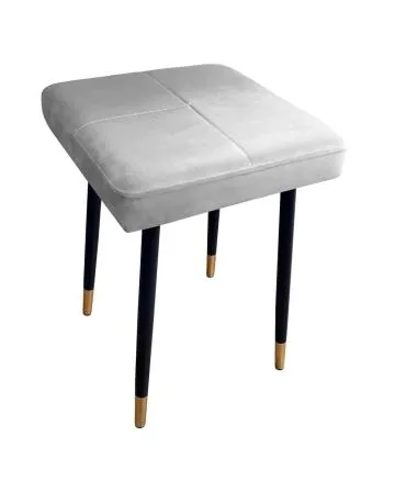 Taboret SQUARE 2 MG VELVET jasno szary