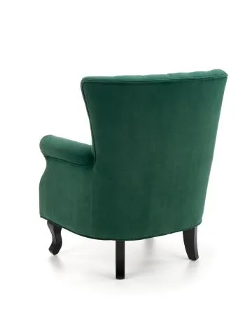 Fotel do salonu TITAN VELVET ciemnozielony