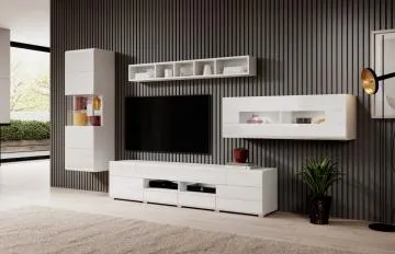 Szafka RTV TOLEDO 2D4S 208 biała połysk