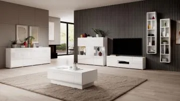 Komoda wysoka TOLEDO 3D1S 147 biała połysk