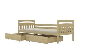 Łóżko dziecięce LILKA 160x80cm z szufladami sosna nielakierowana