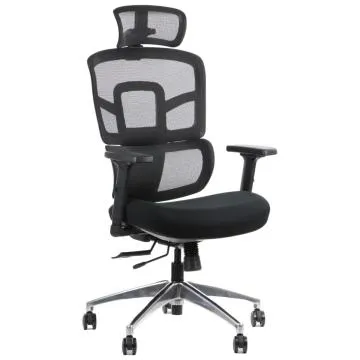 Fotel biurowy TREX czarny/aluminium