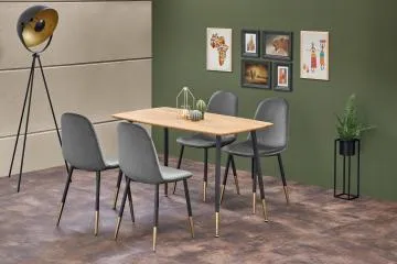 Krzesło tapicerowane K379 VELVET szare