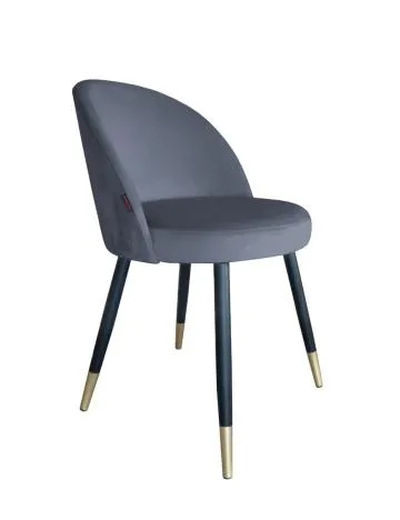 Krzesło TANEW BL VELVET GOLD ciemno szare