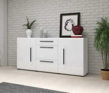 Komoda TULSA 2D3S 180 biała połysk