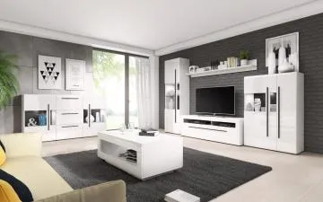 Komoda wysoka TULSA 2D 90 biała połysk