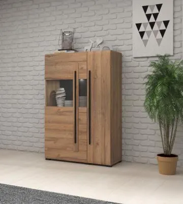 Komoda wysoka TULSA 2D 90 dąb