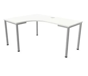 Biurko narożne EASY SPACE I-LEG LS 160x120cm białe