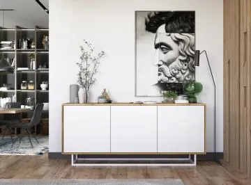 Komoda NILA 3D 168 dąb wotan/biała mat