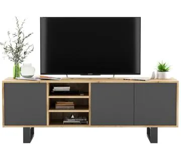 Szafka RTV NILA 5 150 dąb wotan/grafit mat