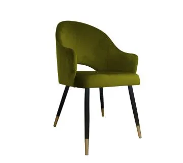 Krzesło JENISEJ BL VELVET GOLD oliwkowe
