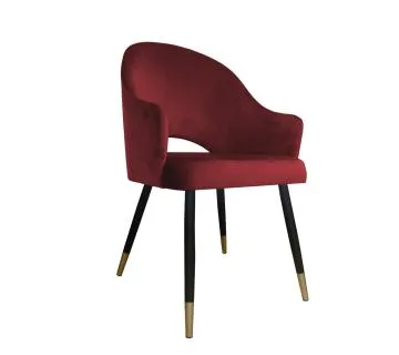 Krzesło JENISEJ VELVET GOLD bordowe