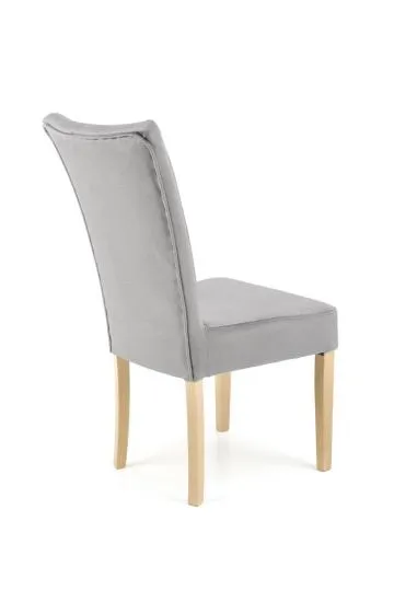 Krzesło tapicerowane VERMONT VELVET szare