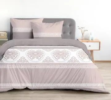 Pościel Bawełniana Greno Premium Versus 160x200 Beżowa