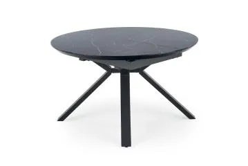 Stół rozkładany VERTIGO 130(180)x130 czarny marmur