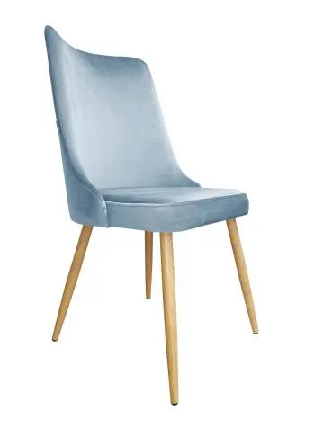 Krzesło CYPRIAN 2 BL VELVET szare/dąb