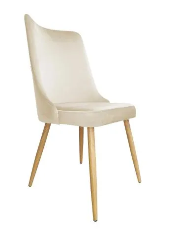 Krzesło CYPRIAN 2 VELVET ecru/dąb