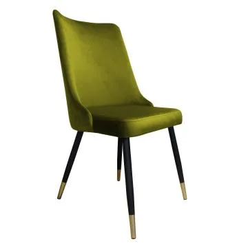 Krzesło CYPRIAN 2 BL VELVET GOLD oliwkowe