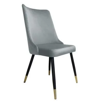 Krzesło CYPRIAN 2 VELVET GOLD szare