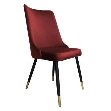 Krzesło CYPRIAN 2 VELVET GOLD bordowe