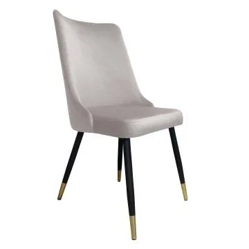 Krzesło CYPRIAN 2 VELVET GOLD jasno szary