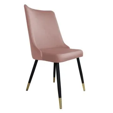 Krzesło CYPRIAN 2 VELVET GOLD różowe