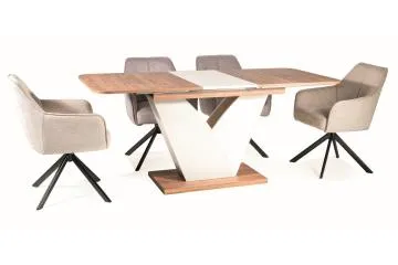 Stół rozkładany VIDAR 140(180)x80 dąb craft tabacco/kremowy