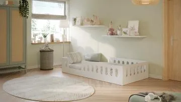 Łóżko dziecięce TIMON 160x80 z barierkami białe