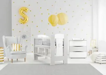 Łóżeczko dziecięce PATI 120x60 białe/szare