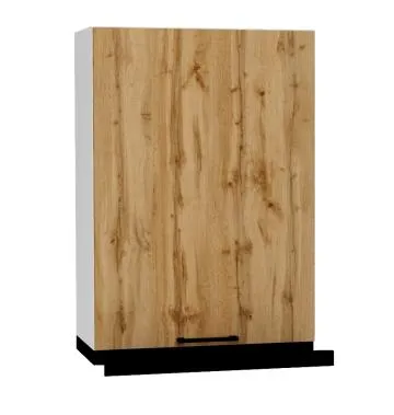 Szafka kuchenna wisząca z okapem 60 BONO W60 SLIM/88 P/L dąb złoty/czarna