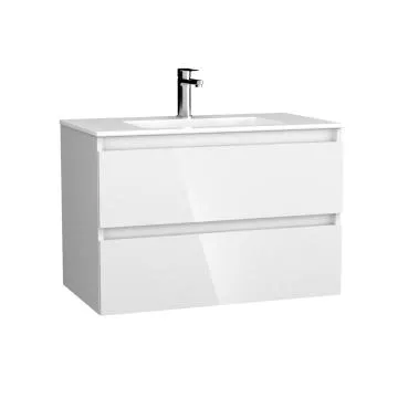 Szafka pod umywalkę ARCO 80 cm biały połysk