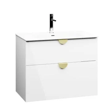 Szafka pod umywalkę COCO 80 cm biały połysk