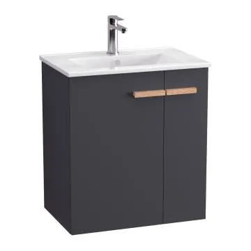 Szafka pod umywalkę L-WOOD 59 cm antracyt mat