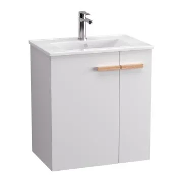 Szafka pod umywalkę L-WOOD 59 cm biały połysk