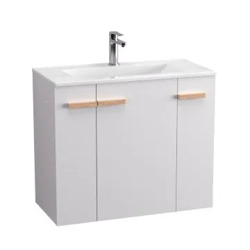 Szafka pod umywalkę L-WOOD 79 cm biały połysk