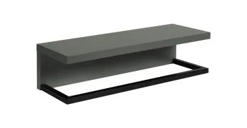 Półka łazienkowa z relingiem LOV 40 cm szaro-zielony półmat