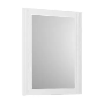 Lustro łazienkowe OXFORD 60x80 cm stara białe półmat w drewnianej ramie