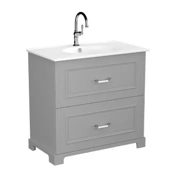 Szafka pod umywalkę OXFORD 80 cm ciemno szara półmat