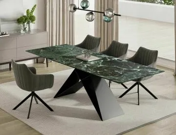 Stół rozkładany WESTIN CERAMIC 160(240)x90 morski mat verde alpi