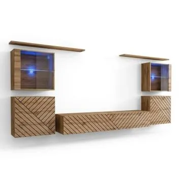 Meblościanka SWITCH LAMEL XIV dąb wotan